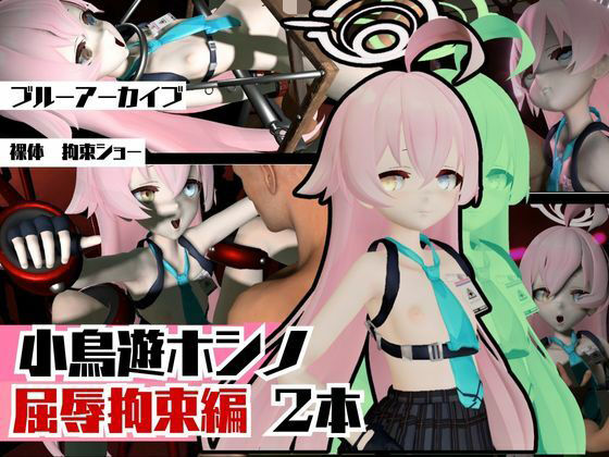 ブルーアーカイブの小鳥遊ホシノ生誕祭、誕生日ということで拘束調教動画2本セット！(異世界転生) [d_635173]