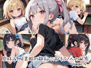 夏休み、図書館の静寂に溶ける2人の秘密page.4(プリズムK) [d_666814]