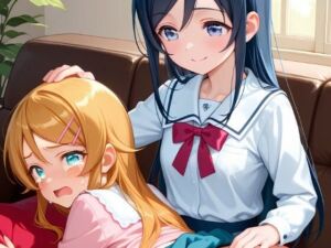 高坂桐乃・新垣あやせ（俺の妹がこんなに可愛いわけがない）お尻叩きイラスト集(funafuna) [d_710048]