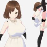 スカートの下にガーターストッキングを着たレディ（セリフなし  3DCGモデル  イラスト集）(アンリアルパイヤン) [d_715375]