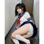 セーラー服とオムツ(スクールおもらし) [d_717110]