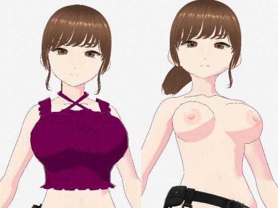 紫色の服を着たツンデレ戦士っぽい美女（セリフなし 3DCGモデル イラスト集）(アフェアーアモーレ) [d_717283]