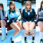 Snow J…3， 〜雪のベンチで魅せるパンチラショット集〜(miyochinAI) [d_718494]
