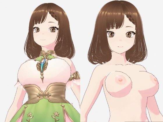 少しファンタジーっぽい衣装の巨乳のお姉さん（セリフなし  3DCGモデル  イラスト集）(アンリアルパイヤン) [d_720582]
