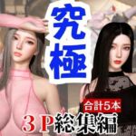 【総集編】究極の美人と3Pを楽しむ超お得パック【動画5本】(パラレル) [d_721395]