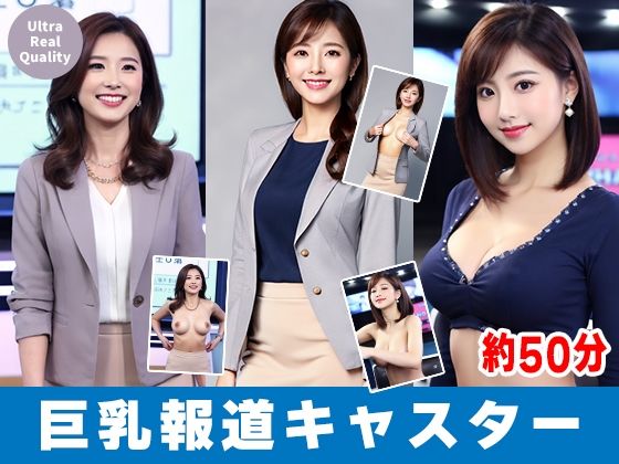 【約50分】『巨乳女性キャスターの乳揉み2』ニュース番組の裏と揺れる胸。-AIで描く究極の美女達-(AIで絶世の美女を作る) [d_722434]