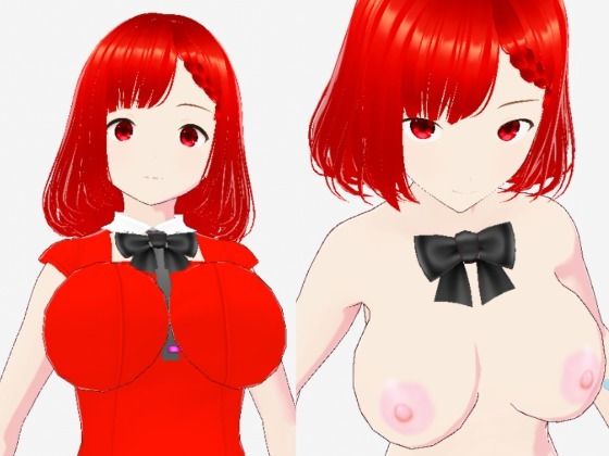 赤い美女（セリフなし  3DCGモデル  イラスト集）(アンリアルパイヤン) [d_723350]