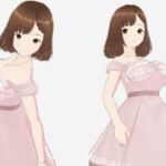 ベージュのワンピースを着たお姉さん（セリフなし  3DCGモデル  イラスト集）(シックススイートナイン) [d_725036]