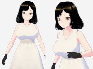 白ワンピースを着たお姉さん（セリフなし  3DCGモデル  イラスト集）(アンリアルパイヤン) [d_726740]