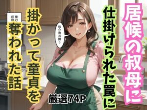 居候の叔母に仕掛けられた罠に掛かって童貞を奪われた話(妄想100％) [d_719772]