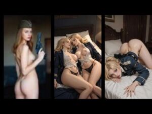 ショート動画集 金髪白人軍服女性ぬぎぬぎもみもみ銃乱射動画（310本＋α）(もみもみ堂) [d_727080]