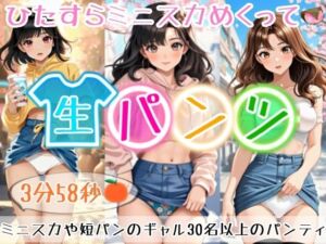 【アニメ3分58秒】ひたすらミニスカめくって生パンツ！ミニスカートや短パンを着たギャルさん30名以上がパンティーを見せようとしてくれます！白色、青色、桃色、黒色・・・十人十色！大胆な女の子から、ツンデレでほとんど見せてくれない女の子まで！(ひろぴょん工房) [d_730647]