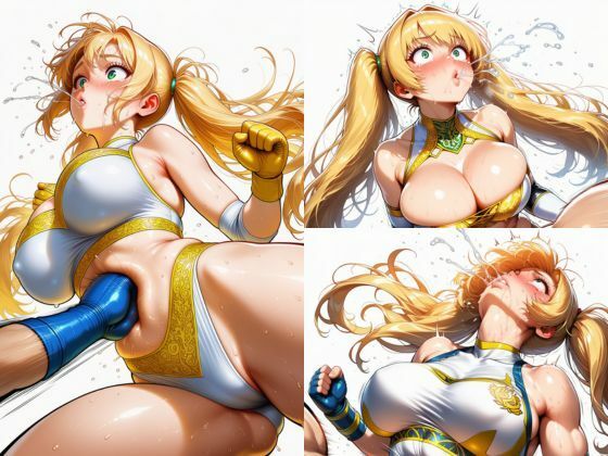 【動画あり】金髪ツインテールのアイドルレスラー、レスリングリングにて散る(ラブリーパンチ（パロディ）) [d_731695]