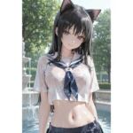 猫耳JKと噴水で(Day Dream) [d_732429]