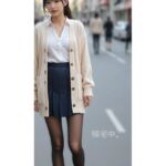 黒ストッキングの帰り道(脚線観測所) [d_736038]