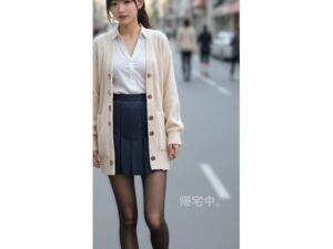 黒ストッキングの帰り道(脚線観測所) [d_736038]