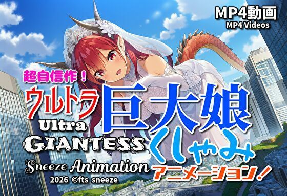 【超自信作！】ウルトラ巨大娘くしゃみアニメーション！/ Ultra Giantess Sneeze Animation！(くしゃみフェチ専門店) [d_740505]