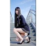 【実写風AIモデル】超スレンダー黒髪ロング×ハイヒール美脚ショートムービー(Slender Long Hair Studio) [d_740861]