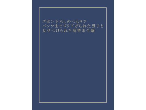 ズボン下ろしのつもりでパンツまでズリ下げられた男子と見せつけられた清楚系令嬢(詰みたてニート) [d_745240]