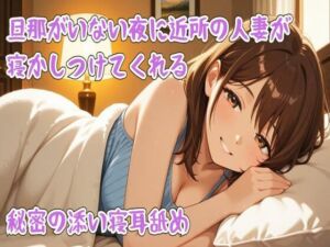 【ASMR】旦那がいない夜に近所の人妻が寝かしつけてくれる〜秘密の添い寝耳舐め〜(せみなっつ) [d_746089]