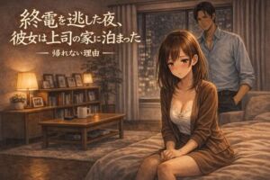 終電を逃した夜、彼女は上司の家に泊まった ―帰れない理由―(夜の灯る部屋) [d_748418]