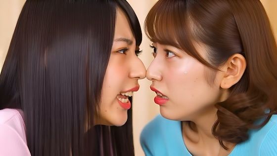 （ボイス有り）どちらが可愛いかの言い争いから鼻の高さを競い合うふたり。(あいろこーぷ) [d_753271]