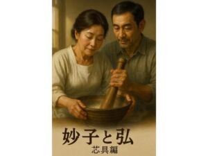 妙子と弘 4  朝の芯仕事──擦って、練って、通す(hiromu) [d_753946]