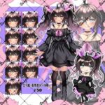 立ち絵素材  ツインテの女の子(水の木) [d_756665]