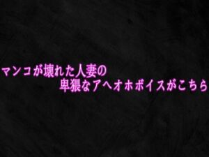 マンコが壊れた人妻の卑猥なアへオホボイスがこちら(Studio voice) [d_756993]