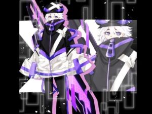 立ち絵素材  サイバーパンク風の少年(水の木) [d_757684]