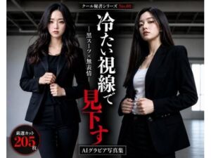 クール秘書シリーズ1  冷たい視線で見下す美人秘書  黒スーツ×無表情で立つ姿が刺さる205枚【AIグラビア写真集】(AI美女制作参謀本部4課) [d_764061]