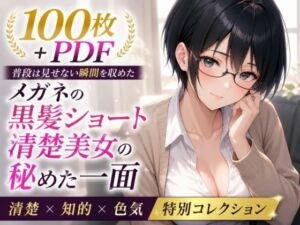 メガネ委員長の秘められた決壊 ── 黒髪ショート清楚美女の染まる下着 ── お漏らし＆シミ付き特化集【100枚＋PDF】(こっそりビジョン工房) [d_765054]