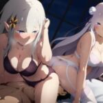 【AIイラスト】エミリア＆サテラ顔面騎乗(尻私欲) [d_766374]
