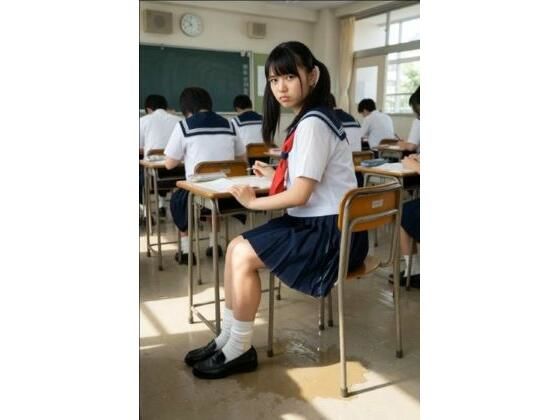 セーラー服の女の子が授業中におもらし(スクールおもらし) [d_766856]