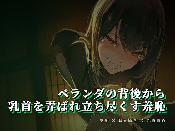 ベランダの背後から乳首を弄ばれ立ち尽くす羞恥(夜の息抜き) [d_767162]