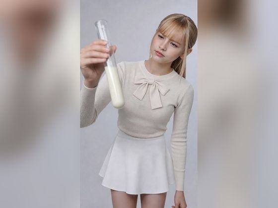 【AI生成作品part3.4】 ザーメンを観察し試飲する白人女子大生アンナちゃんとフリーおっぱい美女(tisAI) [d_768937]