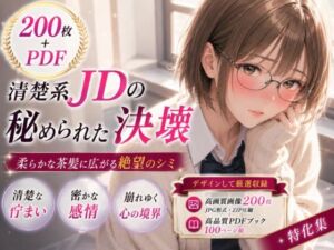 200枚＋PDF】清楚系メガネ女子大生の秘められた決壊 ── 柔らかな茶髪に広がる絶望のシミ ── お漏らし＆シミ付きパンツ特化集(こっそりビジョン工房) [d_771701]