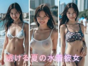 透ける夏の水着の彼女(AI美女ギャラリー) [d_773938]