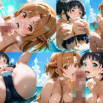 アスナと直葉と海デート  総数 117枚(狂い猫) [d_775195]