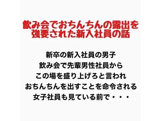 飲み会でおちんちん出すことを強要された男子新入社員の話(羞恥の星空 CFNM/CMNF) [d_777621]