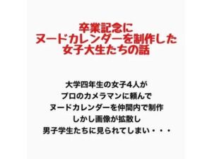 卒業記念にヌードカレンダーを制作した女子大生の話(羞恥の星空 CFNM/CMNF) [d_777681]