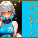 無人駅で困っていたお姉さんを助けた話し(cutter) [d_778190]