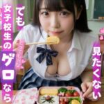 【 AI 動画 】 可愛くてエッチな女子校生のゲロ。MV付き。(秘密の彼女) [d_779819]
