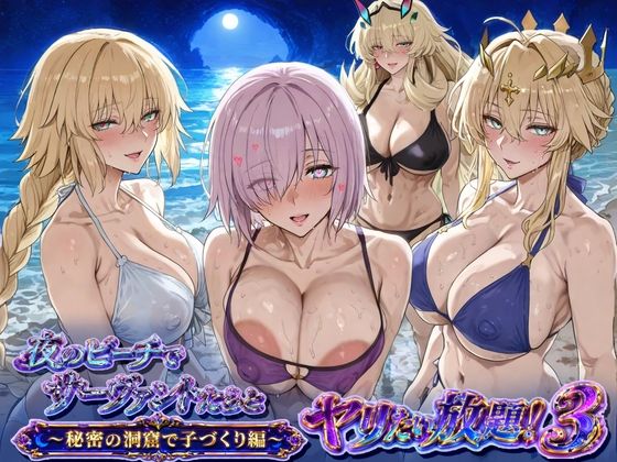 夜のビーチでサーヴァントとヤリたい放題！3 〜秘密の洞窟で子づくり編〜(ぽち研究会) [d_783096]