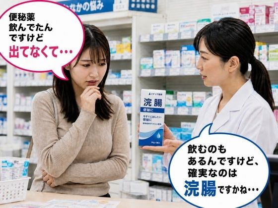 薬局で便秘相談したら浣腸をオススメされてしまう女子 8(BCS) [d_786521]