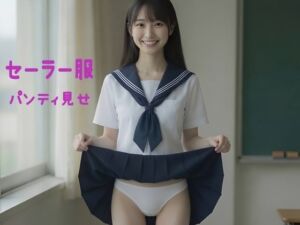 セーラー服  パンティ見せ 淫語と聖水を添えて(セーラー服研究所) [d_780786]