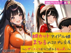 清純プリンセスの裏側  姫カットアイドル姫まひるのコスプレ交尾 〜レザースーツからはみ出るおっぱい〜(だくせる) [d_784614]