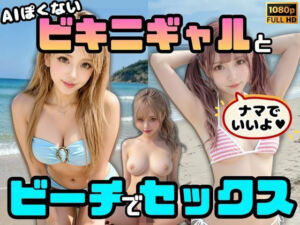 【AIぽくないAI美女】ビキニギャルとビーチで青空セックス【顔に妥協しない】(えっちとっく) [d_785134]