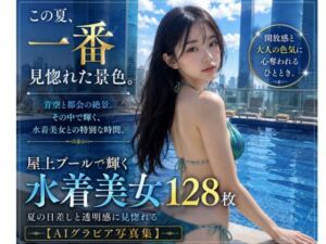 この夏、一番見惚れた景色。｜屋上プールで輝く水着美女128枚【AIグラビア写真集】(AI美女制作参謀本部1課) [d_786650]