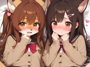 【AI・100枚】獣ヶ盛女学院の生徒たち1，2，3【計100枚】【ケモノ獣耳女学院ぱんつ】(ケモV狐桜ハヤテのカクレガ) [d_791390]